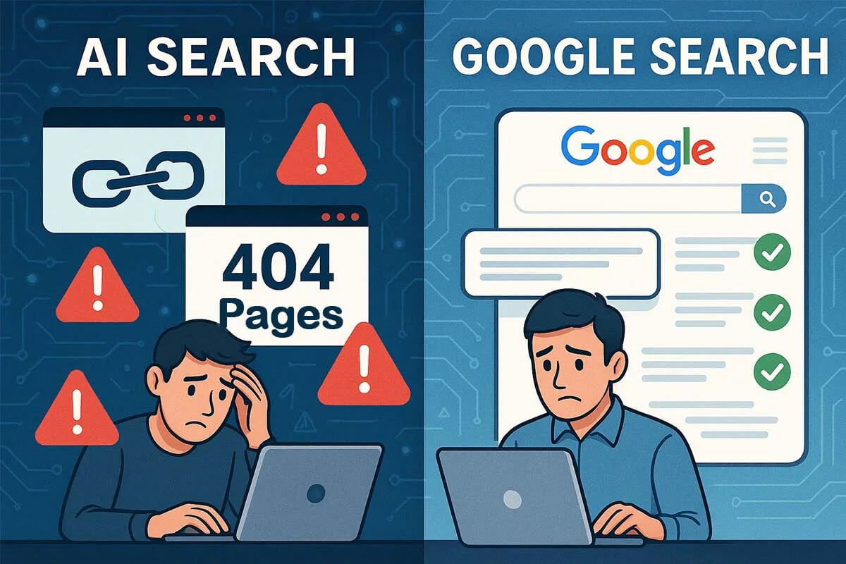 AI Search Leads to 404 Errors—Nearly 3× More Than Google