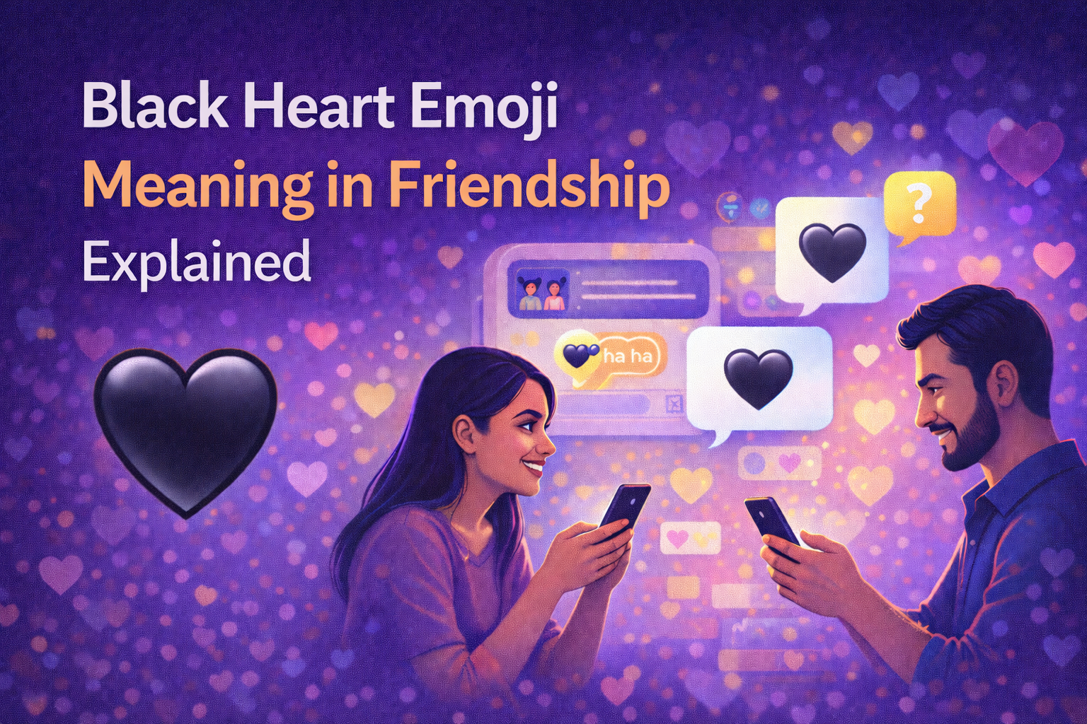 black heart emoji meaning in friendship explained